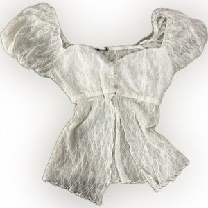 Women’s Cute Lace Top - White